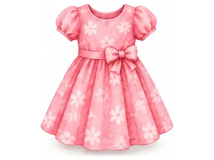 a pink dress