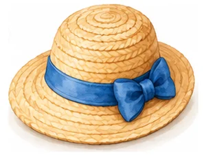 a straw hat