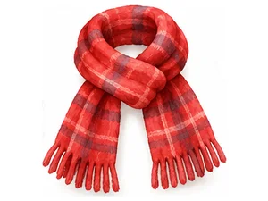 a red scarf