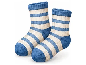 blue striped socks