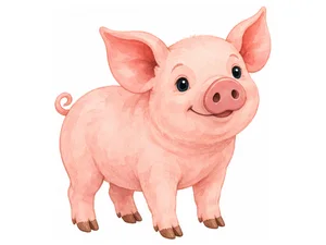 a pink pig