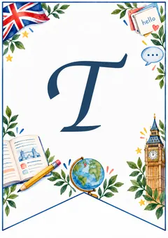 Флажок гирлянды Teacher’s Day, буква T