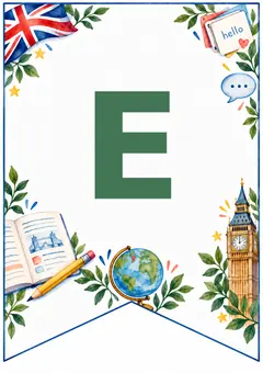 Флажок гирлянды Teacher’s Day, буква E