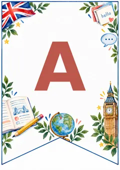 Флажок гирлянды Teacher’s Day, буква A