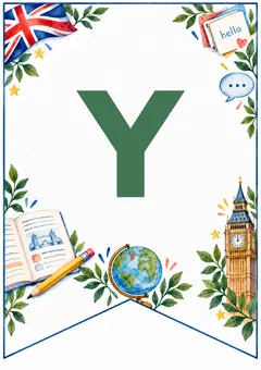 Флажок гирлянды Teacher’s Day, буква Y