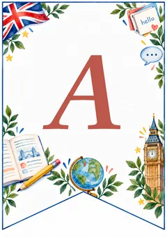 Флажок гирлянды Teacher’s Day, буква A