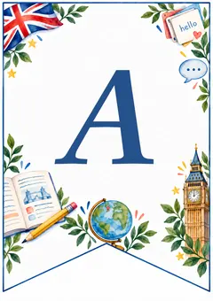 Флажок гирлянды Teacher’s Day, буква A