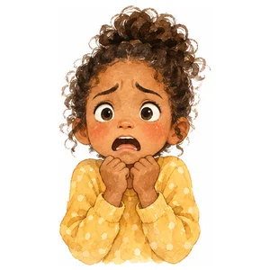 a scared girl