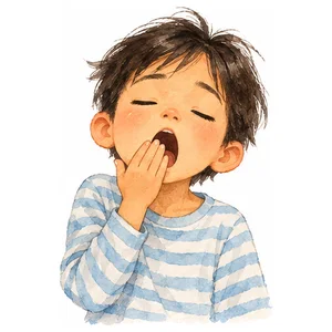 a tired boy