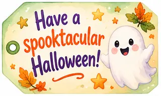 Бирка на угощение: Have a spooktacular Halloween!