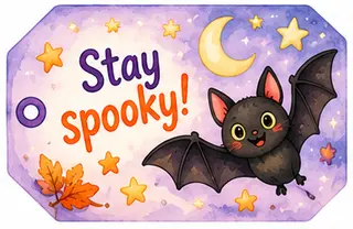 Бирка на угощение: Stay spooky!