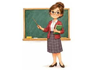 a teacher at the board