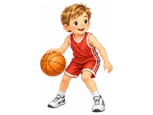 a boy playing basketball