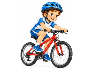 a boy cycling