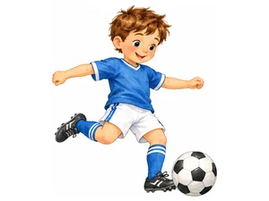 a boy playing football